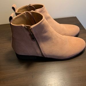 Double Zip Suede Chelsea Boot